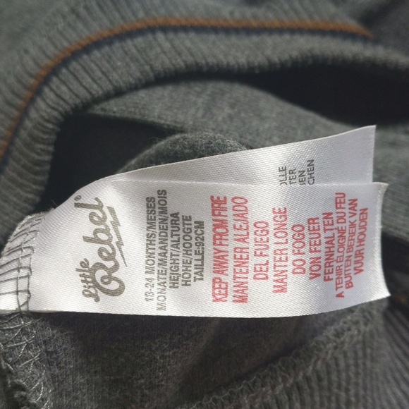 little rebel shawl collar grandpa toggle button cardigan sweater 18-24 months - Picture 2 of 9